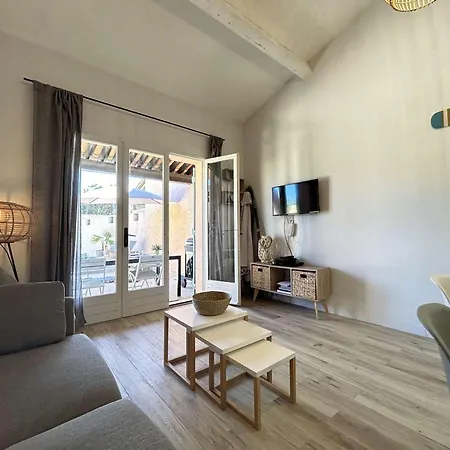 펜션 Mazet Climatise Avec Jardin, Piscine Privee Et Proche Mer, 3 Pieces, 6 Couchages A - Fr-1-226-545 *